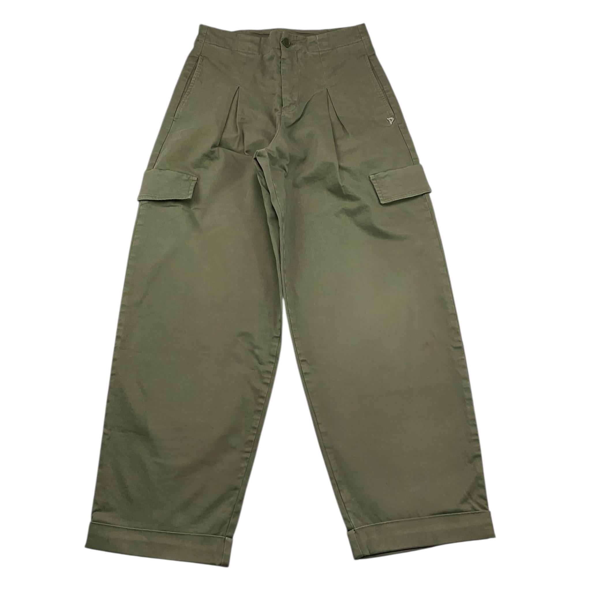 DONDUP pantalone tinta unita con tasche a filo Verde per Bambino DFPA007 VERDE DONDUP 