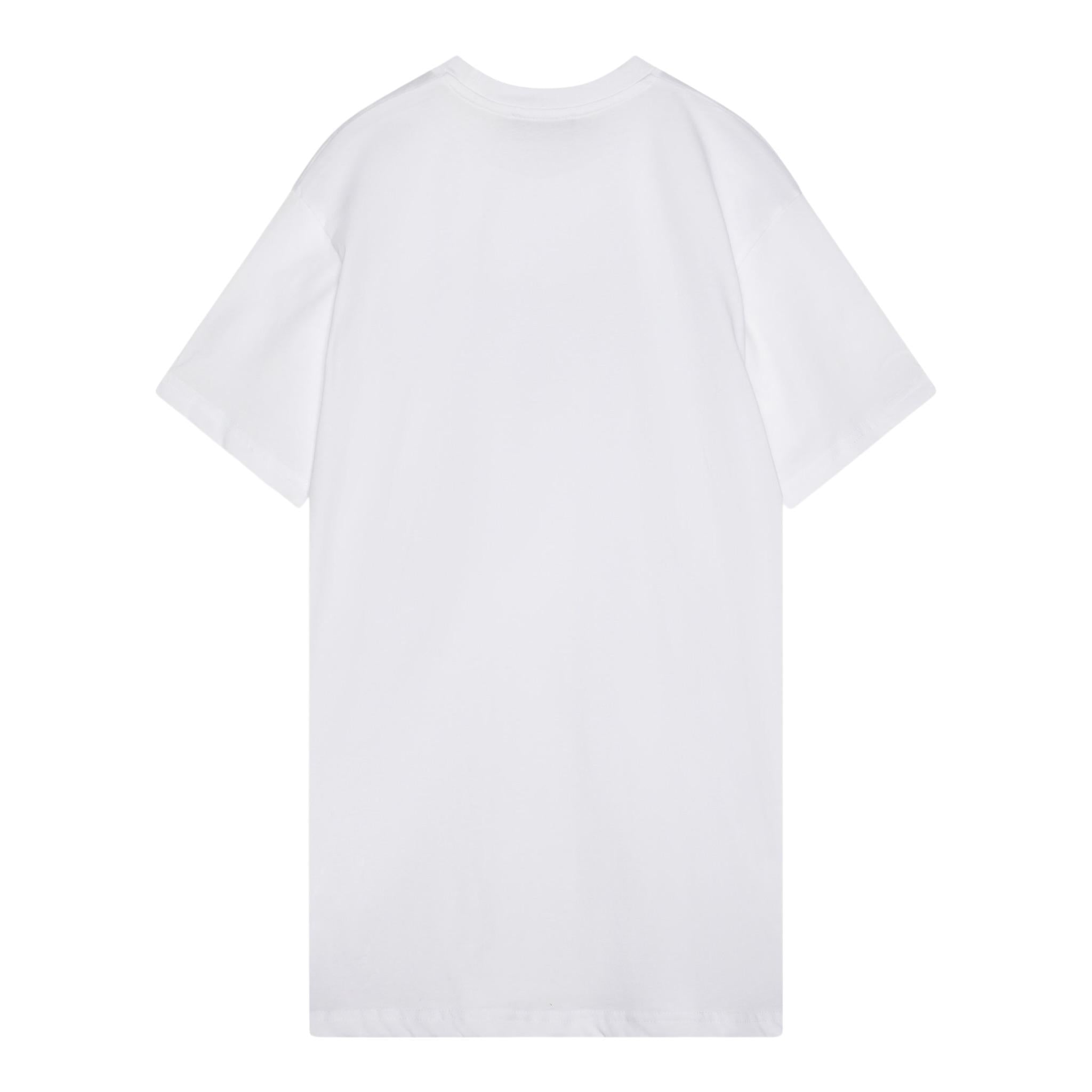 Dsquared2 T-Shirt Girocollo Tinta Unita con Stampa per Bambina DQ2714 BIANCO DSQUARED2 