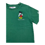 SAINT BARTH t-shirt girocollo tinta unita con stampa Verde per Bambino MICKEYGIA VERDE SAINT BARTH 