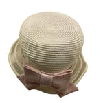 Colori Chiari Cappello In Paglia Tinta Unita con Applicazioni per Neonata FN996340 PANNA COLORI CHIARI 