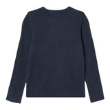 NAME IT maglia girocollo tinta unita con ricami Blu per Bambino 13211004 BLU NAME IT 