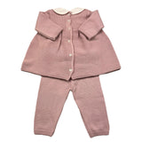 BABY LORD completo3 pezzi maglia-pantalone-babbucce Rosa per Neonata 410 ROSA BABY LORD 