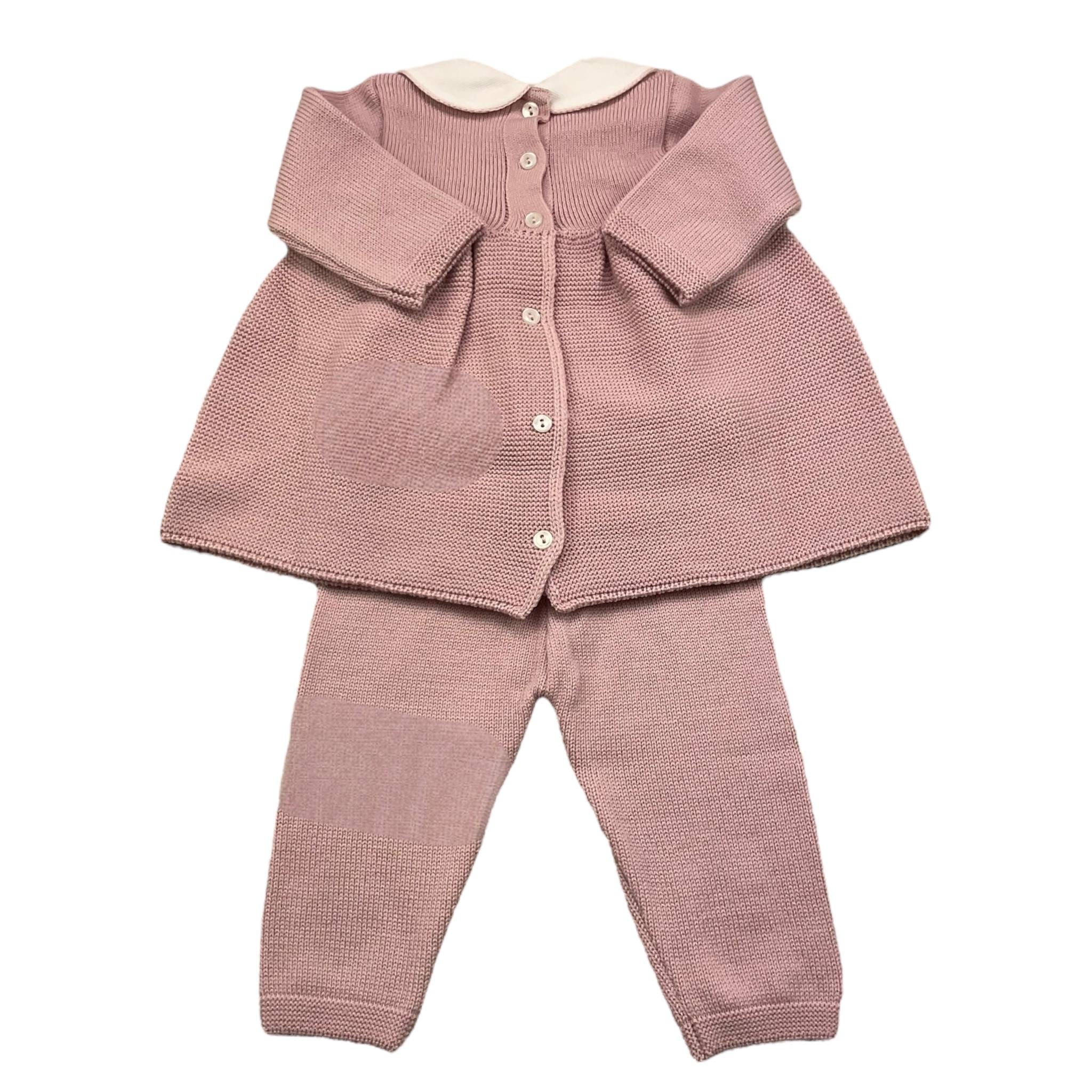 BABY LORD completo3 pezzi maglia-pantalone-babbucce Rosa per Neonata 410 ROSA BABY LORD 