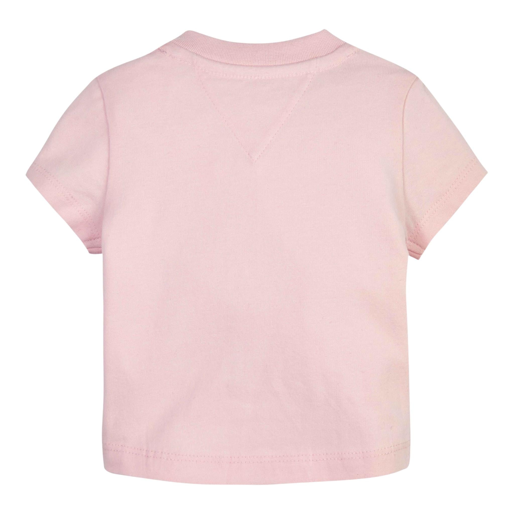 Tommy Hilfiger T-Shirt Girocollo Tina Unita con Stampa per Neonata KB0KB01623 ROSA TOMMY HILFIGER 