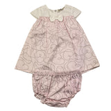 Emc Abito Mezza Manica Tinta Unita con Culotte Rosa per Neonata