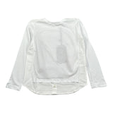 Paolo Pecora Shirt tinta unita Girocollo con Finta Camicia Bianco per Bambino PP2041 BIANCO PAOLO PECORA 
