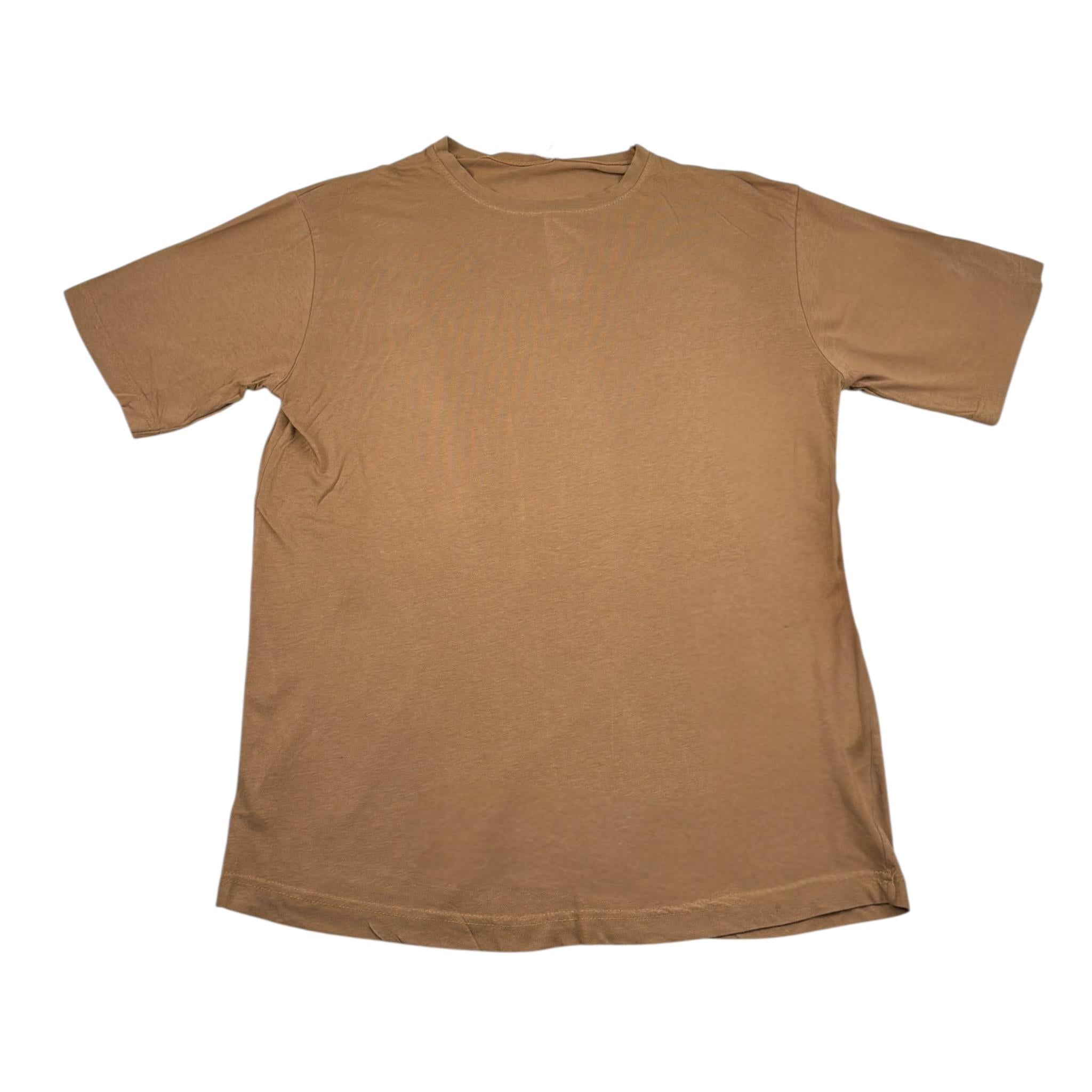 Paolo Pecora T-Shirt Girocollo tinta unita con Stampa Marrone per Bambino P3666 MARRONE PAOLO PECORA 