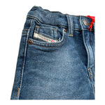 Dsquared2 Bermuda In Denim Tinta Unita Girovita Regolabile per Neonato K00362 BLU DSQUARED2 