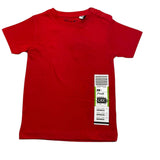 F**K T-Shirt Girocollo Tinta Unita Con Stampa Rosso Per Neonato