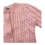 RALPH LAUREN cardigan tinta unita con ricami Rosa per Neonata 310543047006 ROSA RALPH LAUREN 