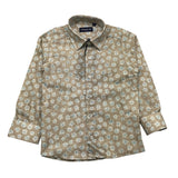 Emanuel Pris Camicia Manica Lunga Tinta Unita Fantasia Floreale Beige Per Neonato