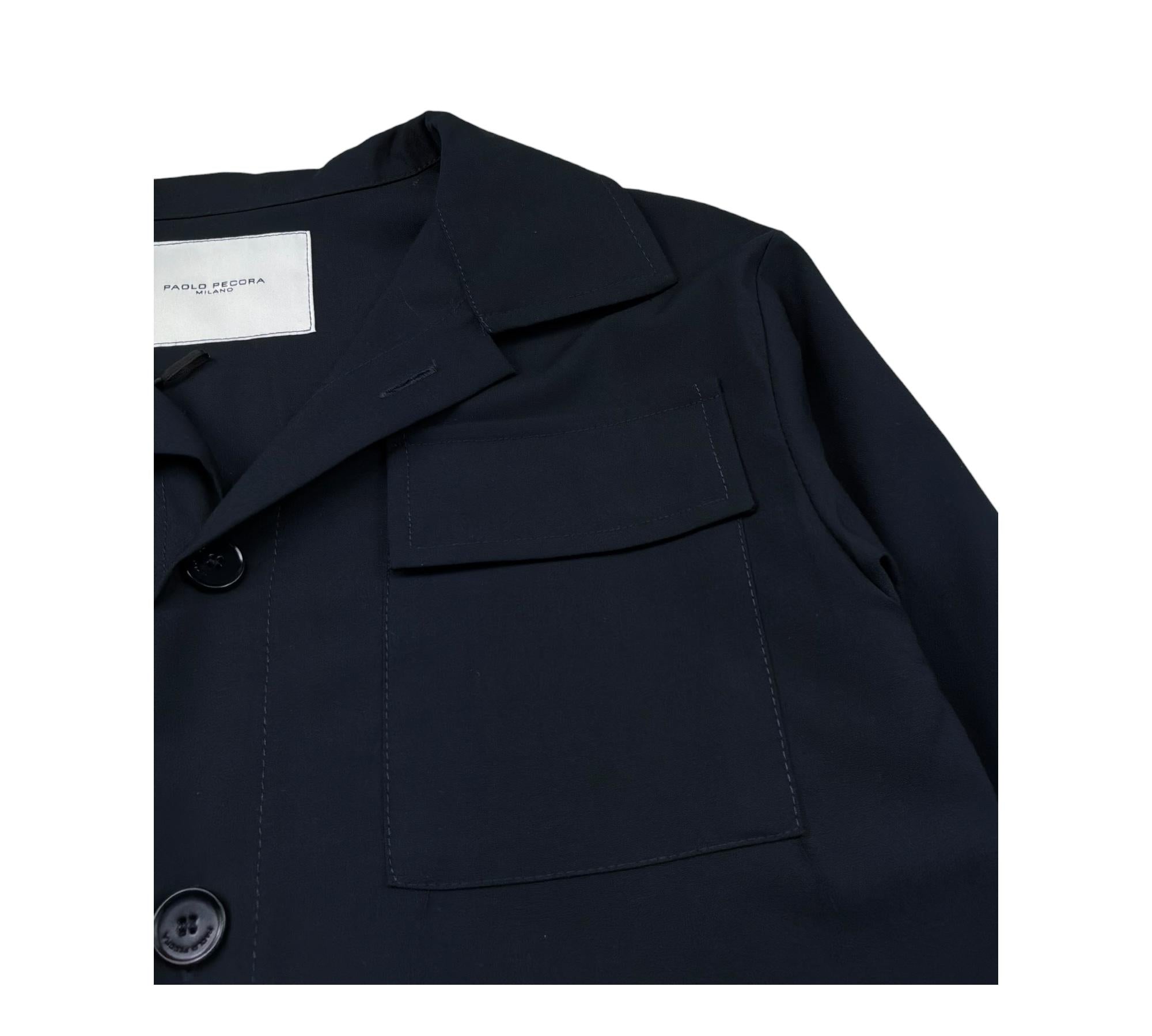 Paolo Pecora Camicia Manica Lunga Tinta Unita con Tasconi per Bambino PP4193 BLU PAOLO PECORA 