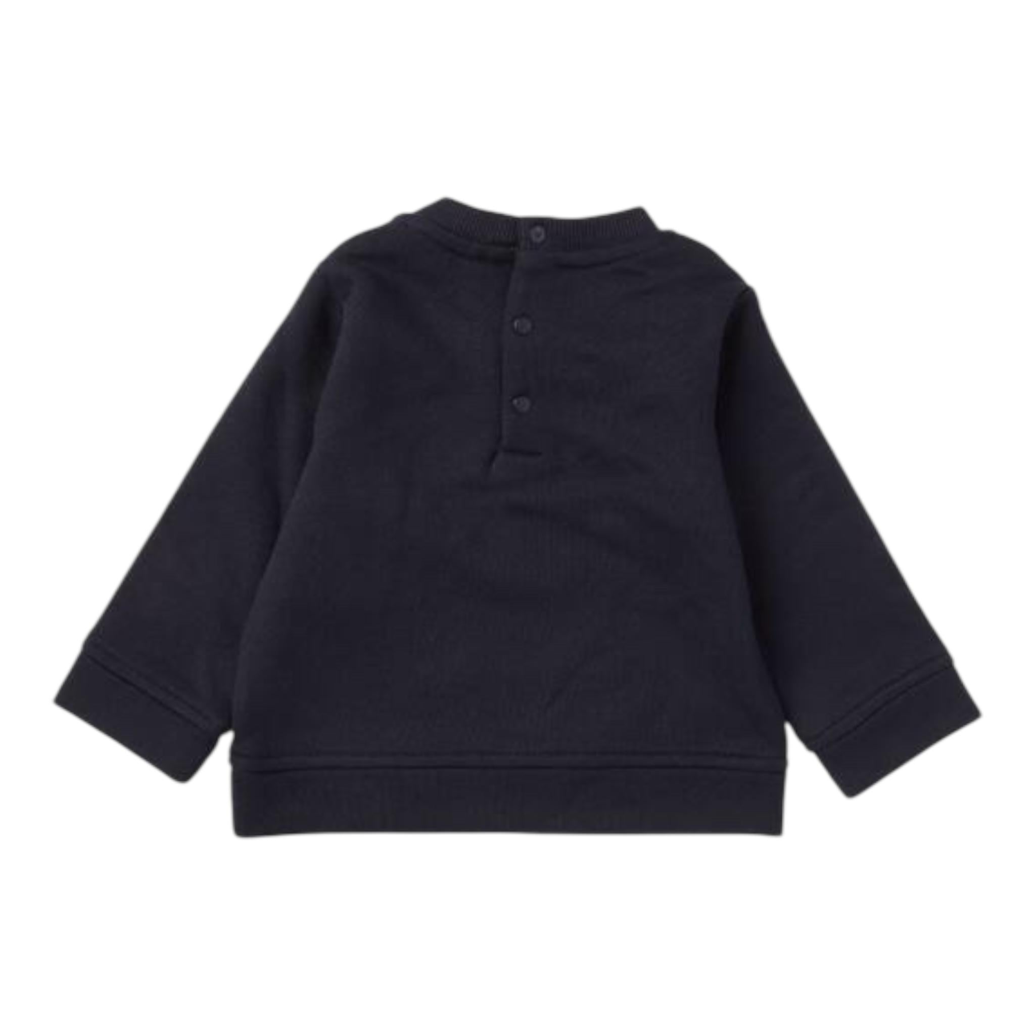 Emporio Armani Felpa Girocollo Tinta Unita con Stampa per Neonato 8NHMR6 BLU EMPORIO ARMANI 