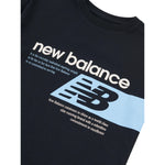 New Balance T-Shirt Girocollo Tinta Unita con Logo per Bambino LAKB0164 NERO NEW BALANCE 