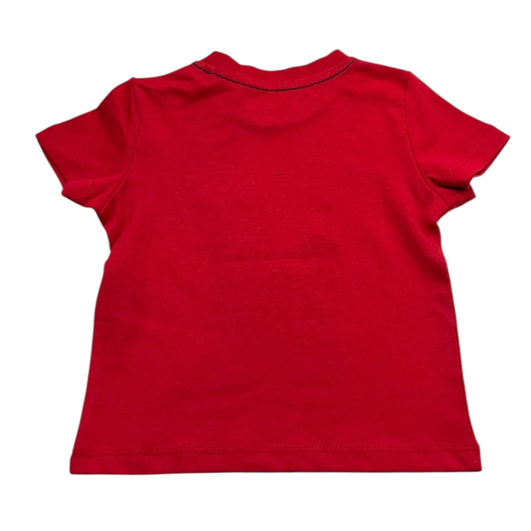 Guess T-Shirt Tinta Unita con Stampa per Neonato N73I55K8HM0 ROSSO GUESS 