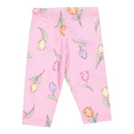 Monnalisa Leggins Tinta Unita con Stampa per Neonata 31A400 ROSA MONNALISA 