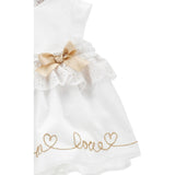 Monnalisa Pagliaccetto Tinta Unita con Stampa per Neonata 35E208 BIANCO MONNALISA 