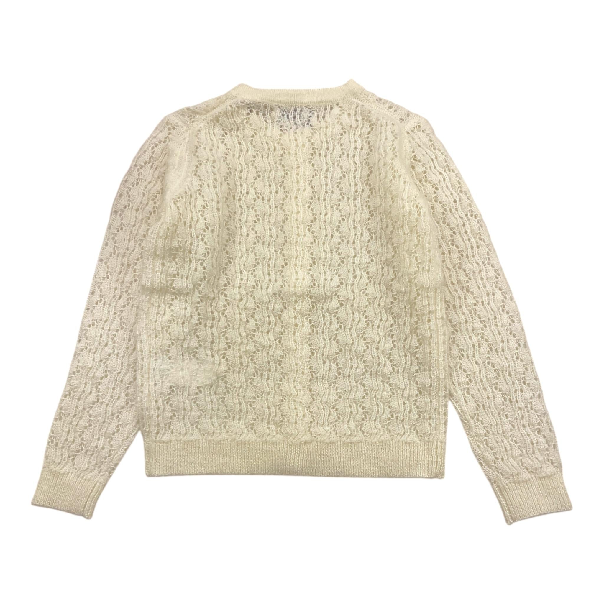 SAINT BARTH cardigan tinta unita traforato Panna per Bambina BLL007 PANNA SAINT BARTH 