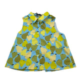 Mimisol Camicia Giromanica Tinta Unita con Stampa pera per Bambina MFCA088 AZZURRO MIMISOL 