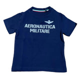 Aeronautica Militare T-Shirt Girocollo Tinta Unita con Stampa per Neonato 251TS0040AN BLU AERONAUTICA MILITARE 