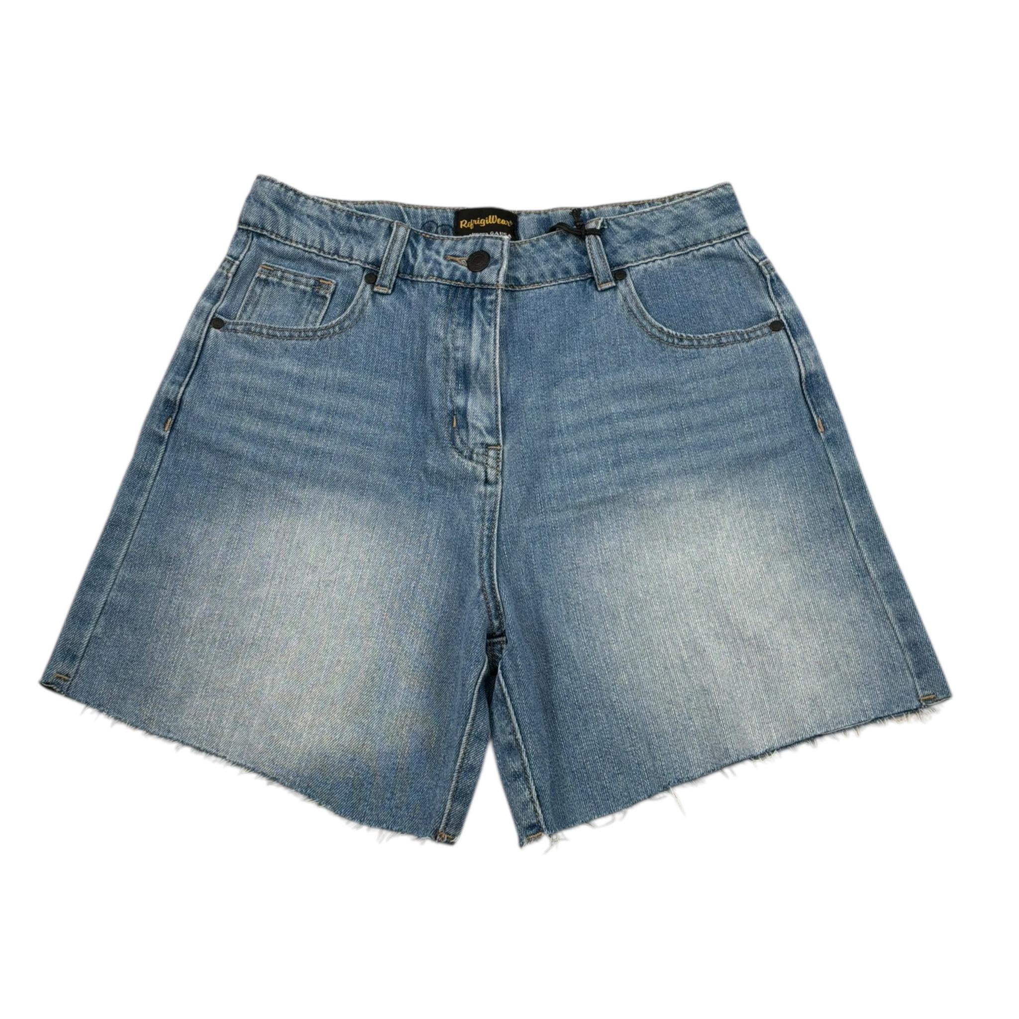 Refrigiwear Short In Denim Tinta Unita con Girovita Regolabile per Bambina 314PRFJS25 AZZURRO REFRIGIWEAR 