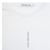CALVIN KLEIN shirt girocollo tinta unita con stampa Bianco per Bambino IB0IB02166 BIANCO CALVIN KLEIN 