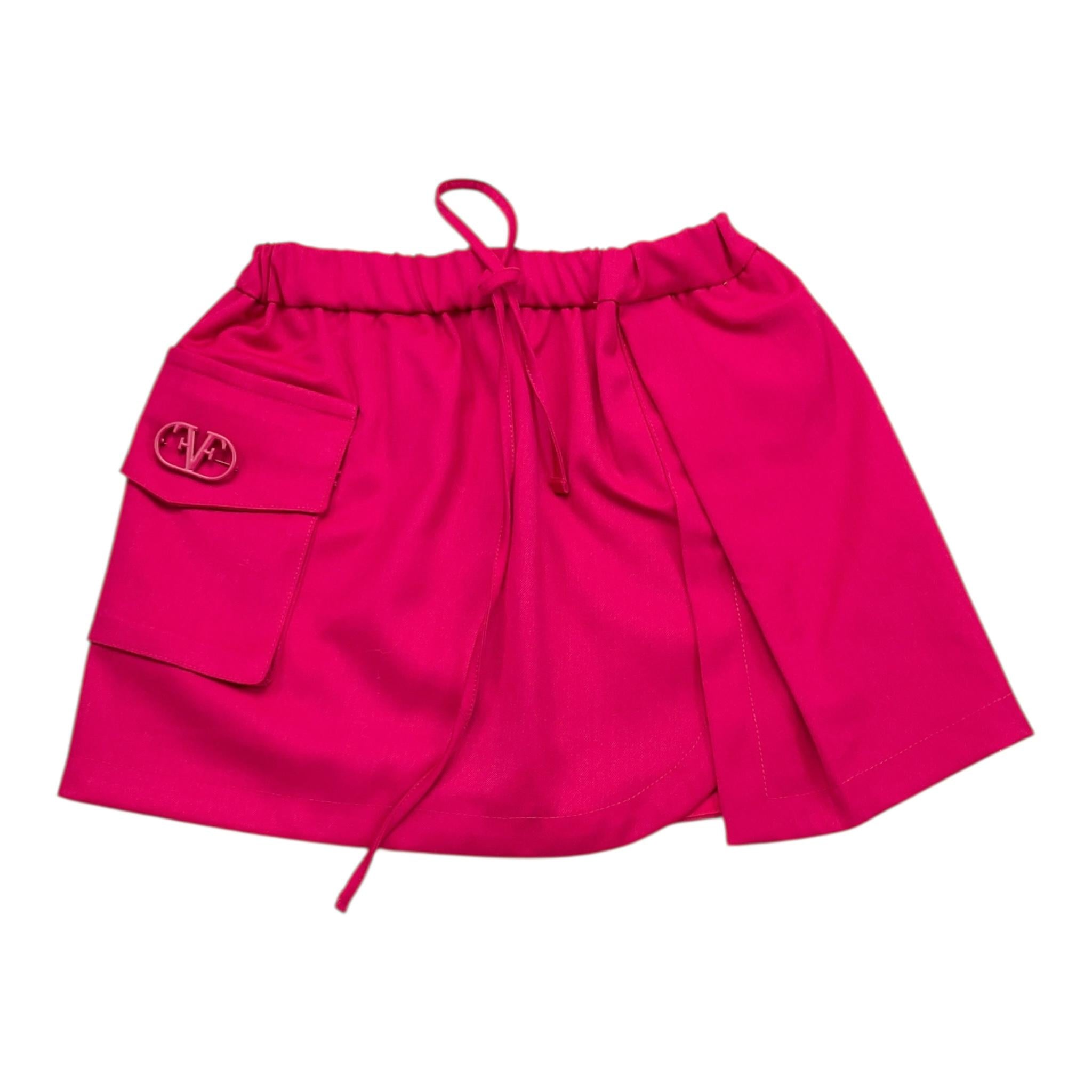 FUN & FUN gonna tinta unita con logo Fuxia per Bambina FBSK00170 FUXIA FUN & FUN 