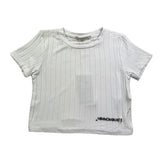 Hinnominate Mädchen T-Shirt mit Rundhalsausschnitt und weißem Logo, einfarbig