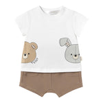 Mayoral Completo 2 Pezzi T-Shirt-Bermuda per Neonato 1206 BIANCO MAYORAL 