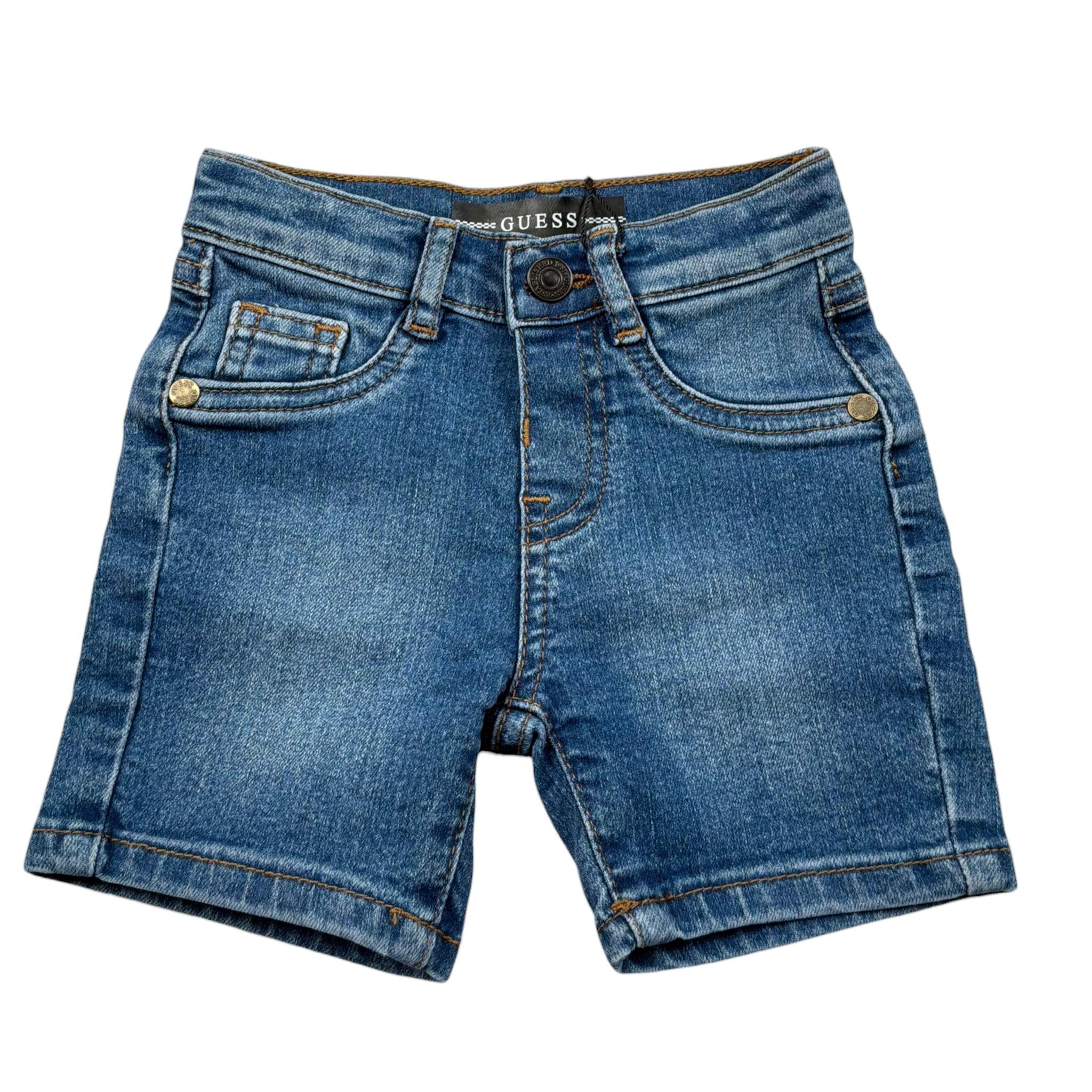 Guess Bermuda In Denim Tinta Unita per Neonato N0BD00D48S0 BLU GUESS 