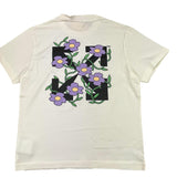 Off-White T-Shirt Girocollo Tinta Unikta Con Stampa Bianco Per Bambina
