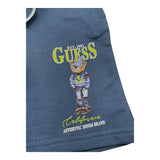 Guess Bermuda Tinta Unita In Tuta per Bambino N5RD03KAD74X PETROLIO GUESS 