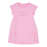 Liu Jo Abito Mezza Manica Tinta Unita con Logo per Bambina KA5017 ROSA LIU JO 