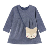 MAYORAL abito tinta unita con pochette girocollo Blu per Neonata 2915X BLU MAYORAL 