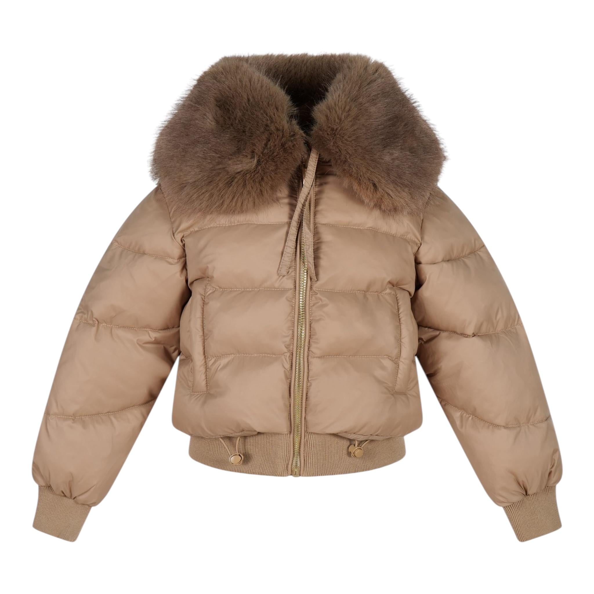 FUN & FUN giubbino tinta unita con colletto pelliccia Biscotto per Bambina FBJK00153 BISCOTTO FUN & FUN 