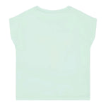 Guess T-Shirt Tinta Unita con Stampa E Paillettes per Neonata K5GI12K6YW4X VERDE ACQUA GUESS 