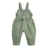 PLAY UP salopette tinta unita con rouches Verde per Bambina PA022AP11502J VERDE PLAY UP 