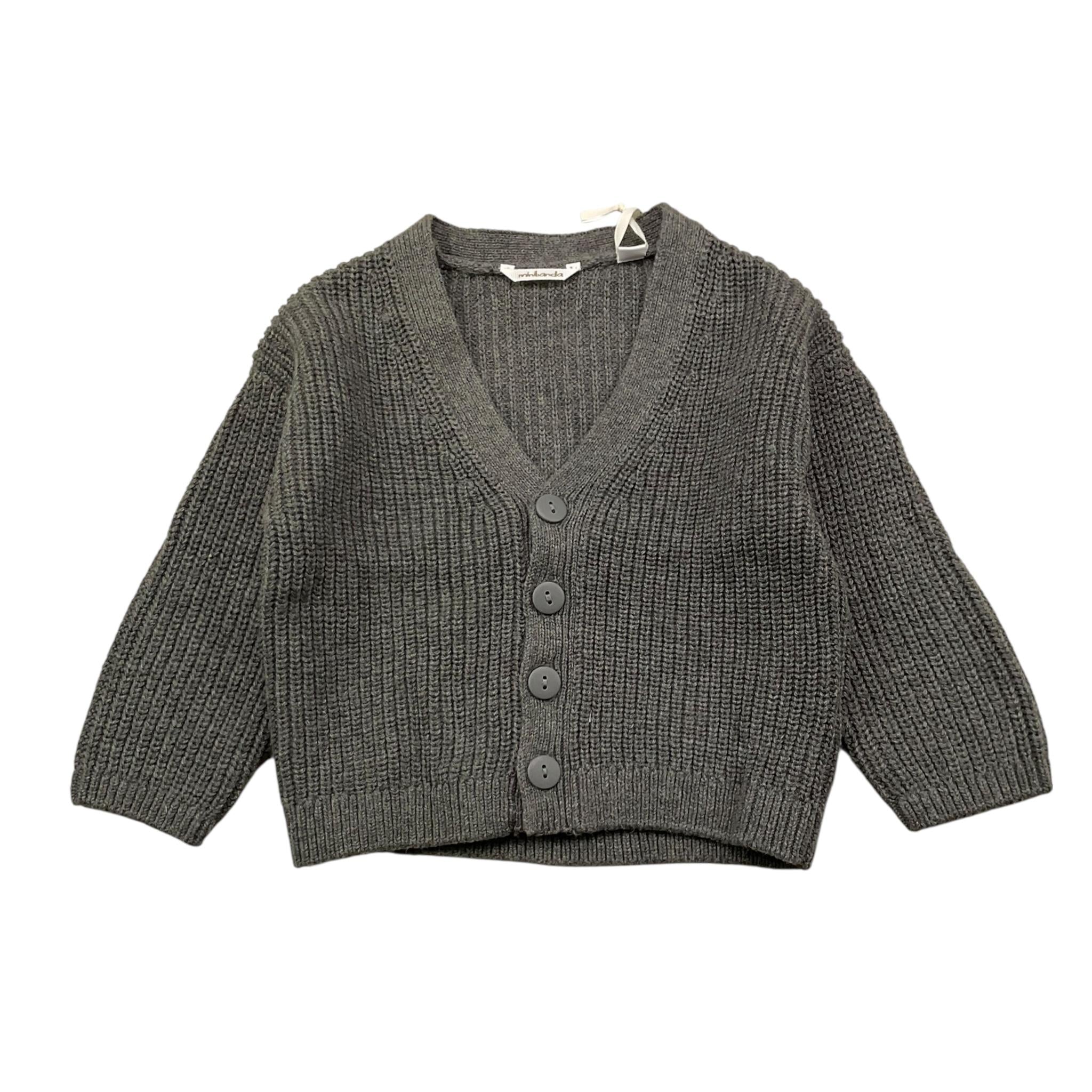MINI BANDA cardigan tinta unita con bottoni Grigio per Neonato 37650 GRIGIO MINI BANDA 