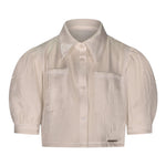Marc Ellis Camicia Tinta Unita Mezza Manica per Bambina JMJSH01188 BIANCO MARC ELLIS 