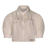 Marc Ellis Camicia Tinta Unita Mezza Manica per Bambina JMJSH01188 BIANCO MARC ELLIS 