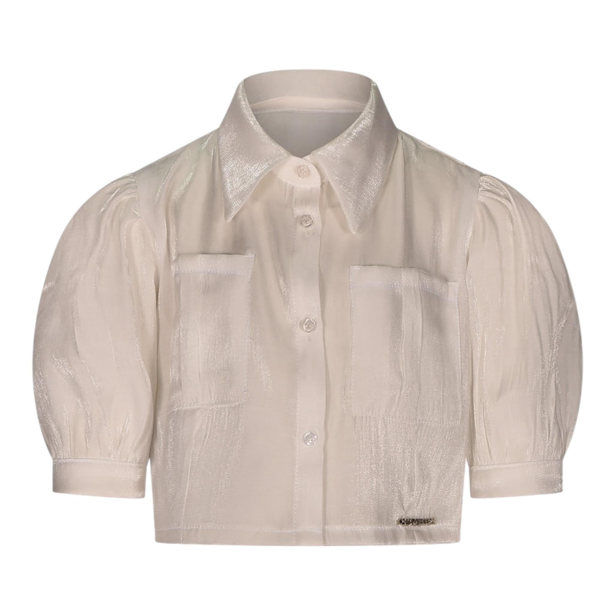 Marc Ellis Camicia Tinta Unita Mezza Manica per Bambina JMJSH01188 BIANCO MARC ELLIS 