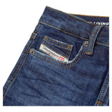 Diesel Jeans tinta unita con Girovita Regolabile Blu per Bambino J00809XX BLU DIESEL 