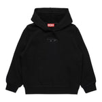 DIESEL felpa tinta unita con cappuccio Nero per Bambino J02014 NERO DIESEL 
