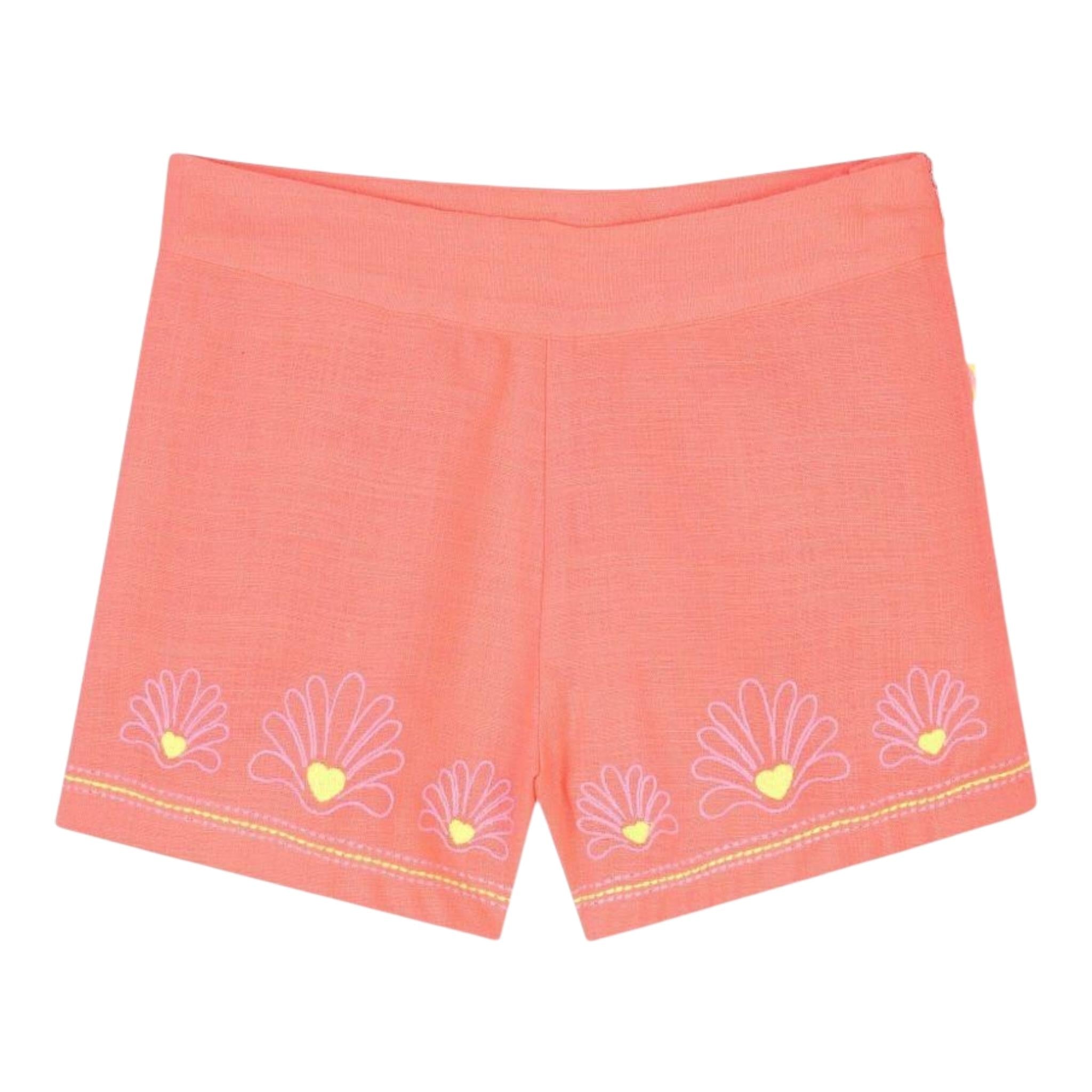Billieblush Short Tinta Unita con Ricami per Bambina U10911 ARANCIONE FLUO BillIEBLUSH 