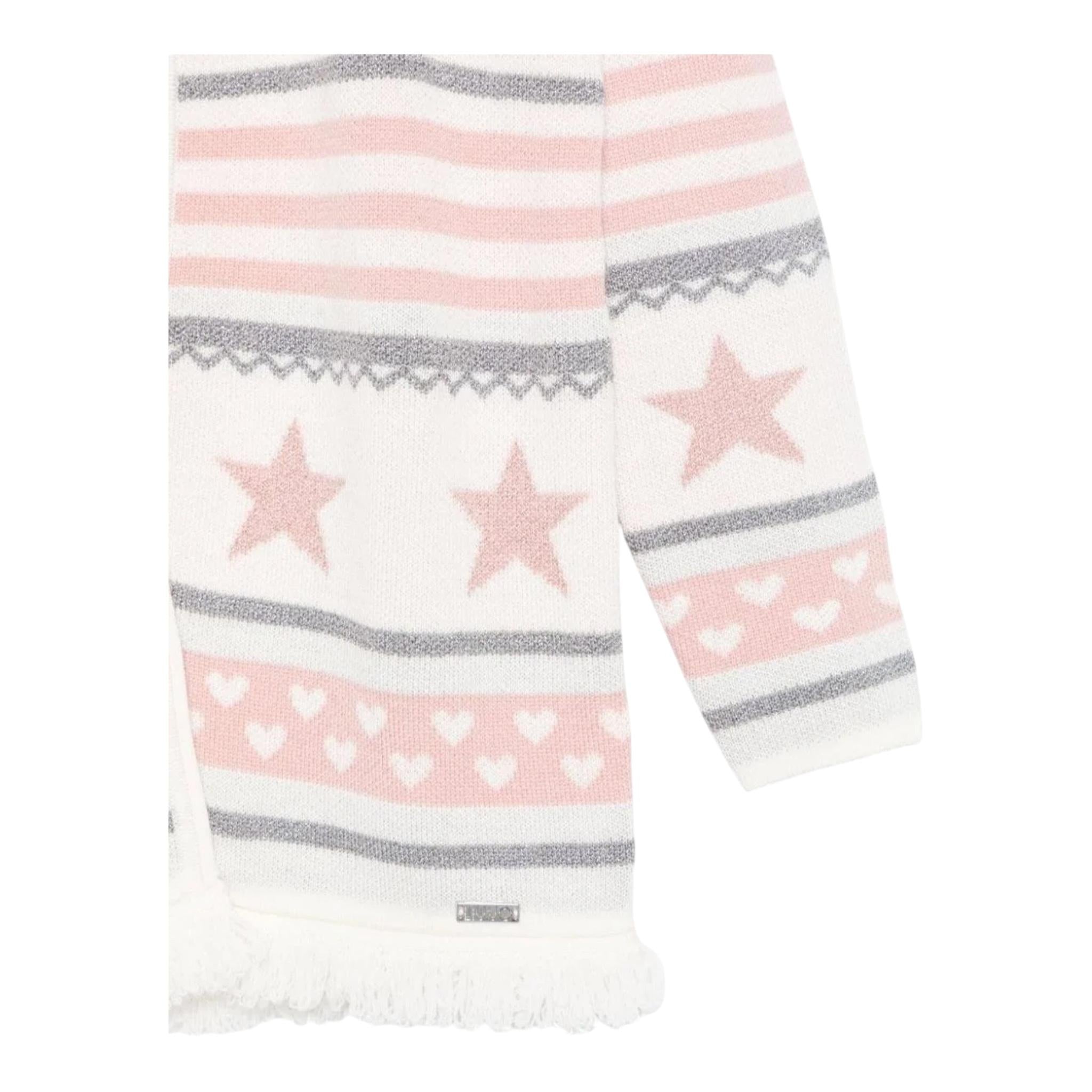 LIU JO cardigan stampa fantasia con cinturino Panna per Bambina KF4093X PANNA LIU JO 