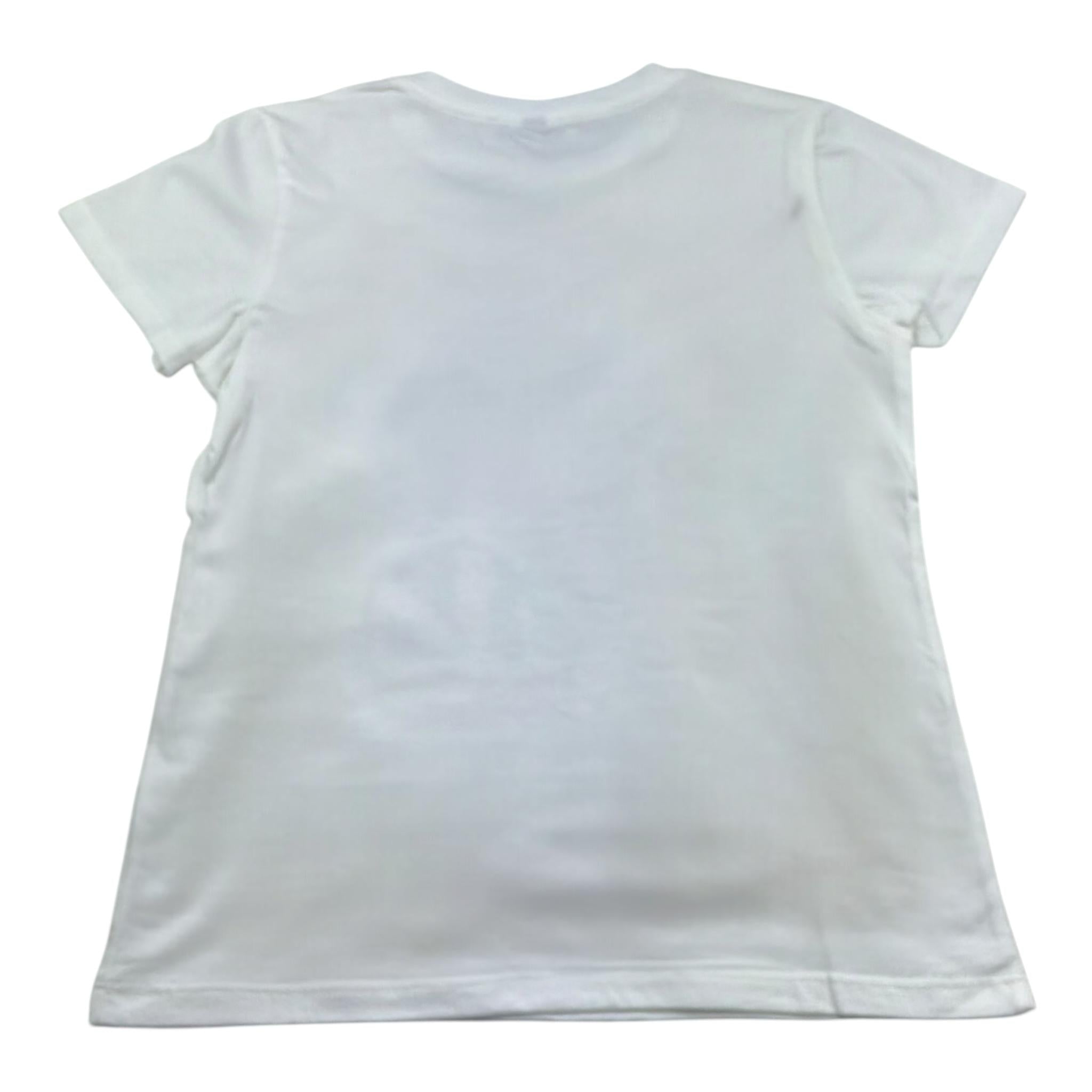 Dixie T-Shirt Girocollo Tinta Unita con Stampa per Bambina MBC0030G50 BIANCO DIXIE 