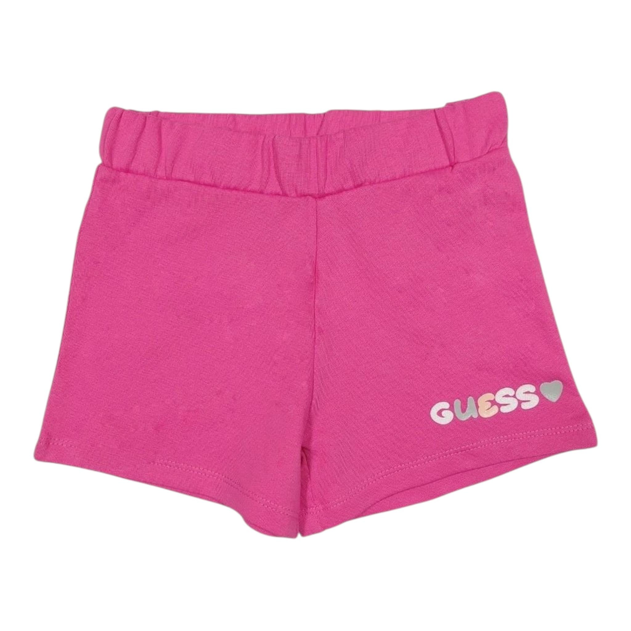 Guess Short In Tuta Tinta Unita con Logo per Neonata K5GD08KA6R4NX FUXIA GUESS 