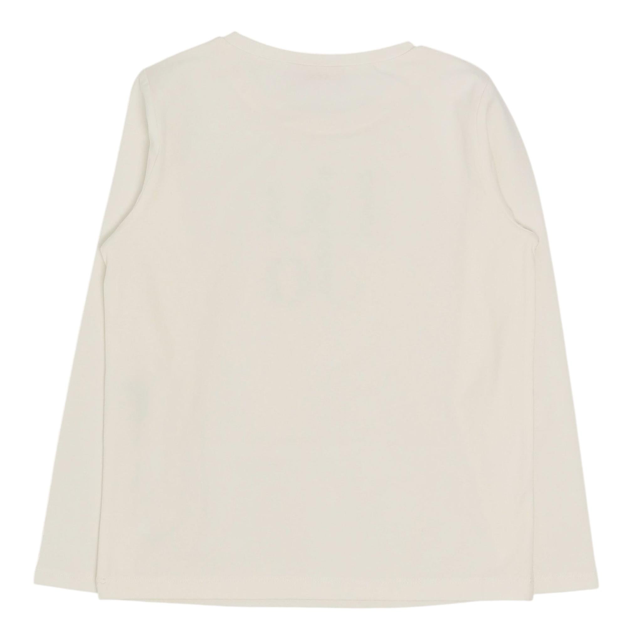 Liu Jo Shirt Girocollo Tinta Unita con Stampa Brillantinata per Bambina GF4093J BIANCO LIU JO 