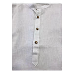 M+E' Camicia Manica Lunga Tinta Unita Collo Coreano per Neonato UEM0507 BIANCO M+E' 