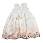 Caffe' D'Orzo Abito Giromanica Tinta Unita con Ricami per Neonata ZW1B32X BIANCO CAFFE' D'ORZO 